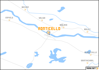 map of Monticello