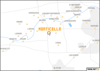 map of Monticello