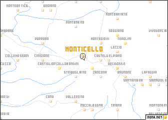 map of Monticello