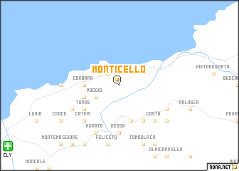 map of Monticello