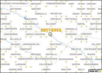 map of Montières