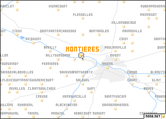 map of Montières