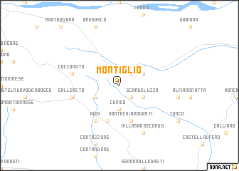 map of Montiglio