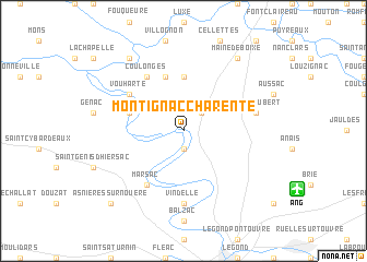 map of Montignac-Charente