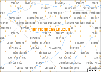 map of Montignac-de-Lauzun