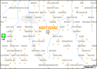 map of Montignac