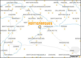 map of Montignargues