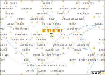 map of Montignat