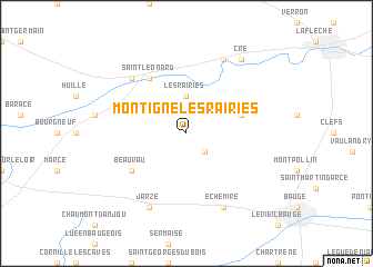 map of Montigné-les-Rairies