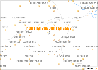 map of Montigny-devant-Sassey