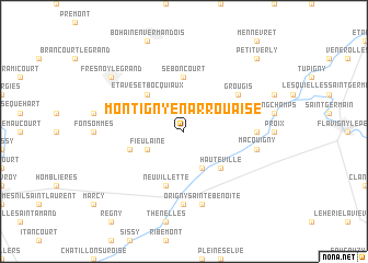 map of Montigny-en-Arrouaise