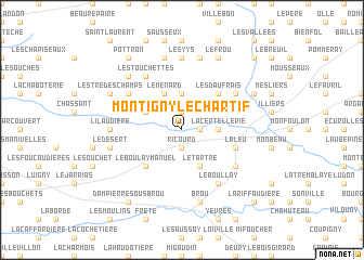 map of Montigny-le-Chartif