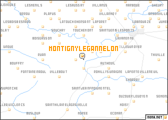 map of Montigny-le-Gannelon