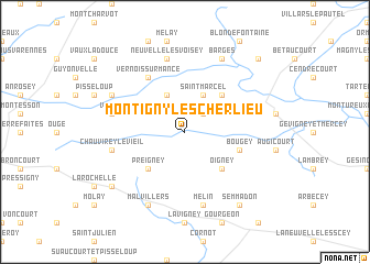 map of Montigny-lès-Cherlieu