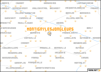 map of Montigny-les-Jongleurs