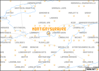 map of Montigny-sur-Avre