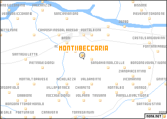 map of Montii Beccaria