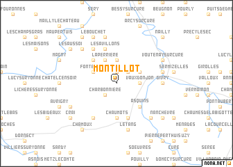 map of Montillot