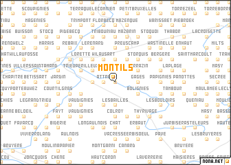 map of Montils