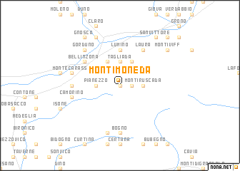 map of Monti Moneda