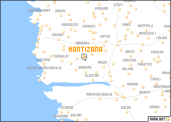 map of Montižana