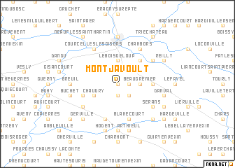 map of Montjavoult