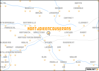 map of Montjoie-en-Couserans