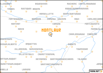 map of Montlaur