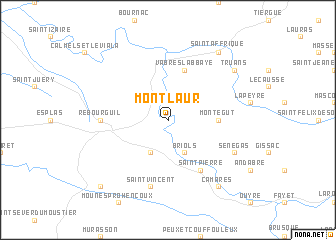 map of Montlaur