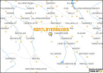 map of Montlay-en-Auxois