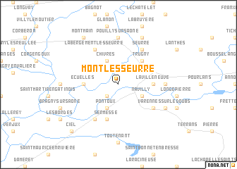 map of Mont-lès-Seurre