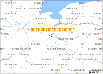 map of Montmartin-en-Graignes