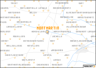 map of Montmartin