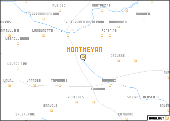 map of Montmeyan