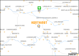 map of Montmirat