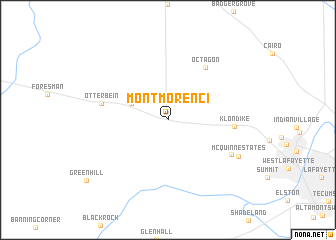 map of Montmorenci