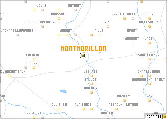 map of Montmorillon