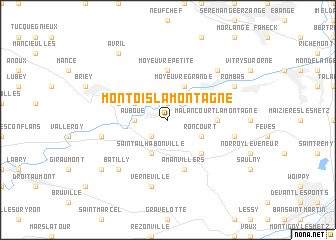 map of Montois-la-Montagne