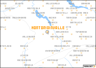 map of Montorio in Valle