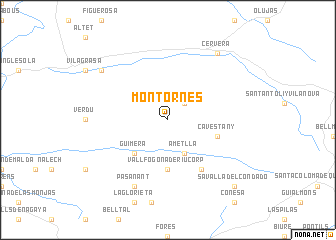 map of Montornés