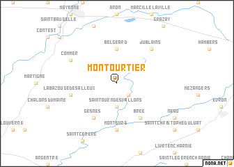 map of Montourtier