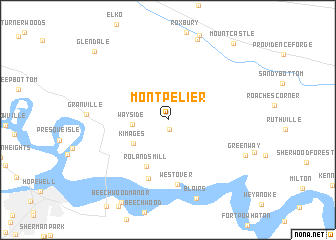 map of Montpelier