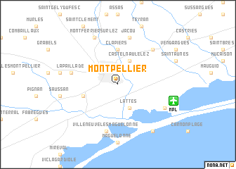 map of Montpellier
