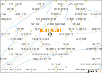 map of Montpézat