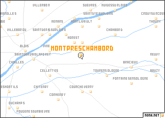 map of Mont-près-Chambord