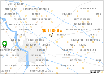 map of Montrabé