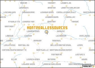 map of Montréal-les-Sources