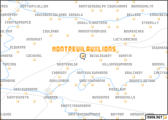 map of Montreuil-aux-Lions