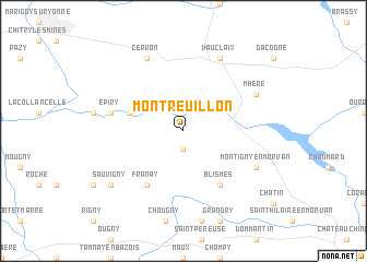 map of Montreuillon