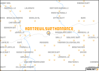 map of Montreuil-sur-Thonnance